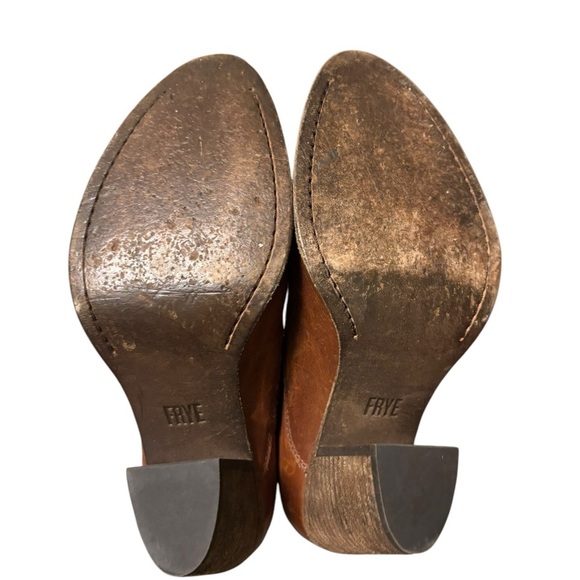 Frye Ilana Pull On Leather Women’s Shooties Booties Shoes Cognac 9 B - Picture 7 of 8